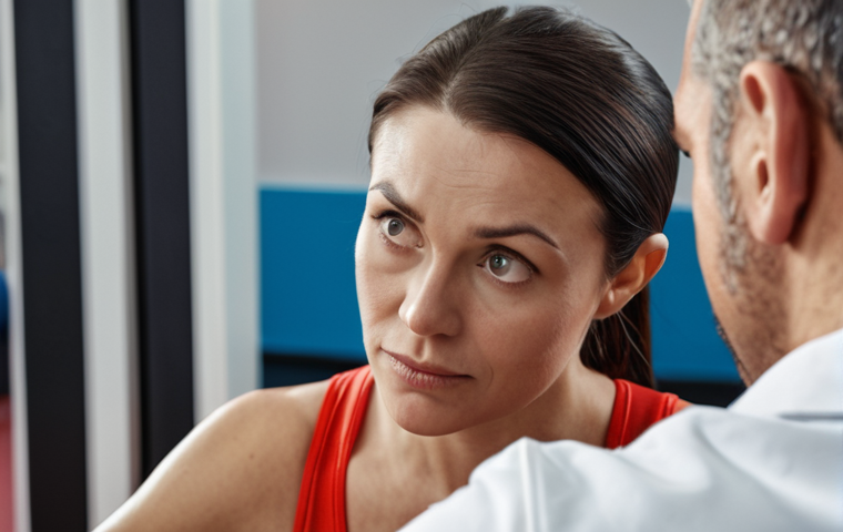 ** A health trainer actively listening to a client, showing empathy and understanding. Focus on capturing the trainer's attentive expression and the client's comfort level.
**